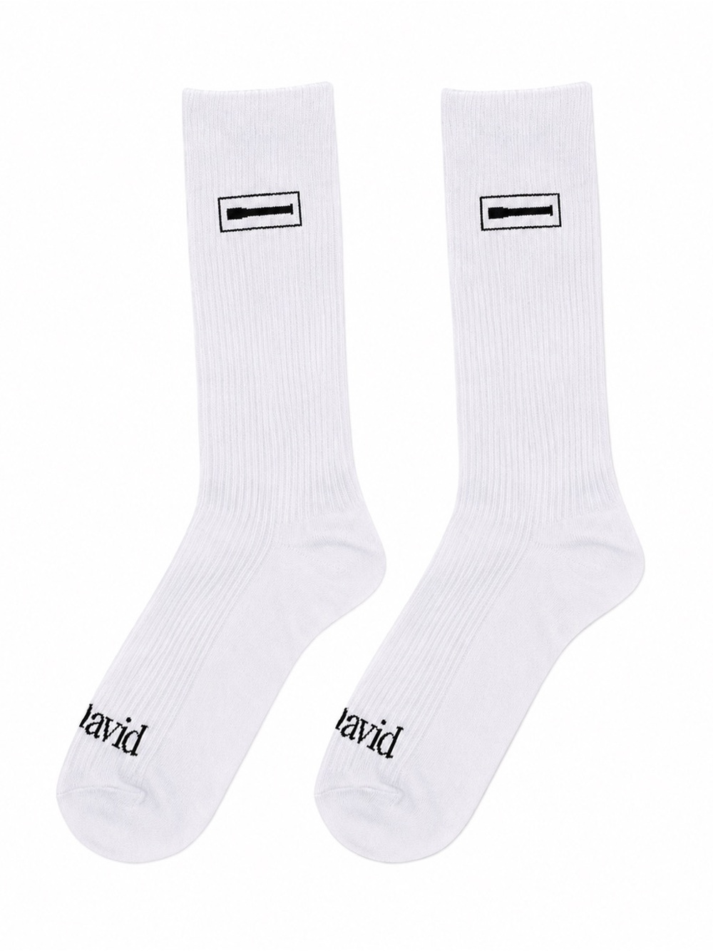 David Protein Bars White Crew Socks Athletic Gym Fitness Unisex New
